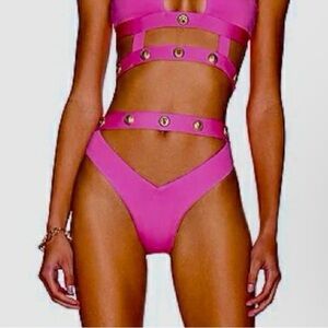 Monica Hansen beachwear Rich and Fab Cutout Bikini Bottom NWT